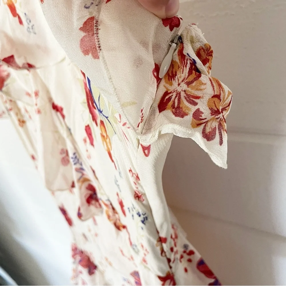 NWT Anthropologie Let Me Be Sleeveless Ruffle Floral
Maxi Dress Size 14 - Picture 9 of 15
